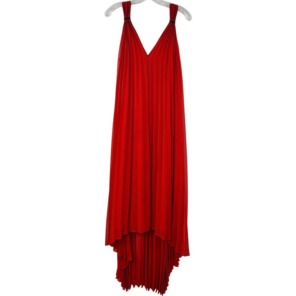 Ted Baker London Women Maleeta High/Low Red Dress Sleeveless Formal Flowy Size 4 - Picture 2 of 16